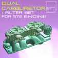 a1.jpg Dual Carburetor set with filters for 572 ENGINE 1-24th