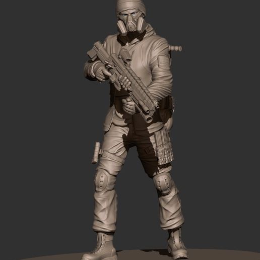 preview4.jpg Soldier Darkzone agent STL 3D print model