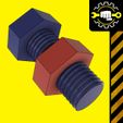 Post-Cults3D.jpg Bolt & Nut for 3D Print: Real Thread | Ggriggio3D