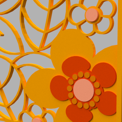 Panel-0304.png Download file panel 03 - flowers • 3D printing design, khaleel_mas