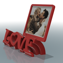 LOVE-PORTA-RETRATO-v3.png STL file LOVE PHOTO HOLDER・3D printable model to download