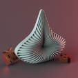 render_2.png Geometric Striped Swirl Spiral Bendy Candle