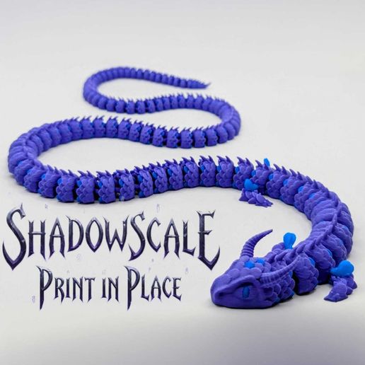 🐉 Shadowscale - Articulated Dragon・ STL File for 3D printing・Cults