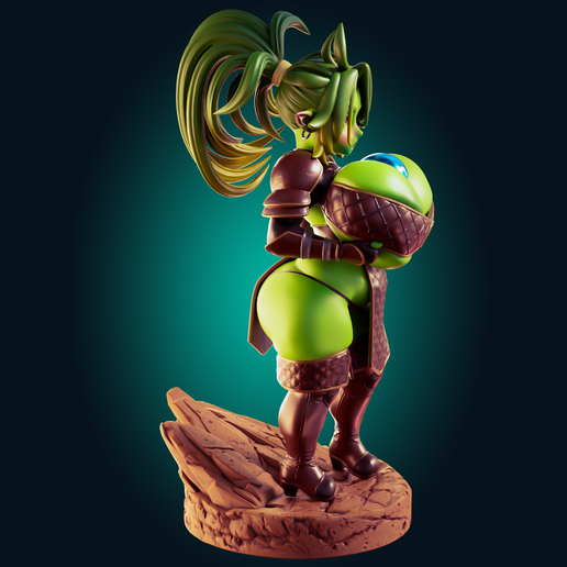 Preview01.png Goblin Girl Short & Stacked 3D Print Model