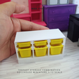 TROFAST STORAGE COMBINATION DOLLHOUSE MINIATURE 1:12 SCALE STL file Miniature IKEA-INSPIRED TROFAST Storage Box for 1:12 Dollhouse・3D printing template to download, RAIN