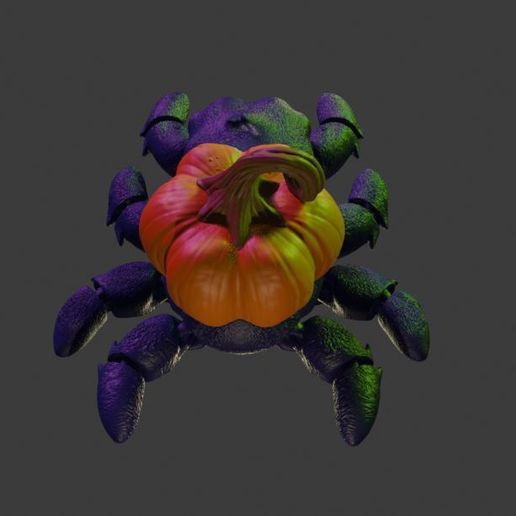 7.jpg Aranha articulada que transporta abóbora Jack O Lantern