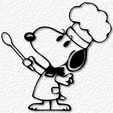 project_20230718_0928556-01.png Chef Snoopy with Batter spoon wall art Charlie Brown Wall Decor Peanuts