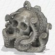 keychain-skull-tentacle-3.jpeg Skull and Tentacles Keychain - Skull and Tentacles Key Chain
