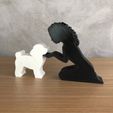 WhatsApp-Image-2022-12-27-at-14.29.40.jpeg Girl and her poodle(wavy hair) for 3D printer or laser cut