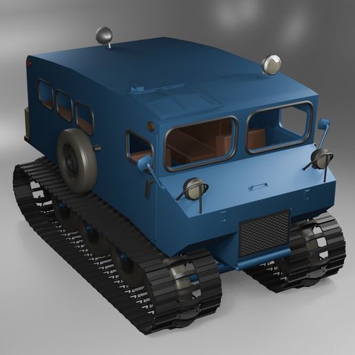 USAF Thiokol 601 Snowcat - 3D Printable - Low Poly - No AI