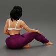 Girl-0004.jpg Pretty Woman In Bra And pants Sitting On The Floor