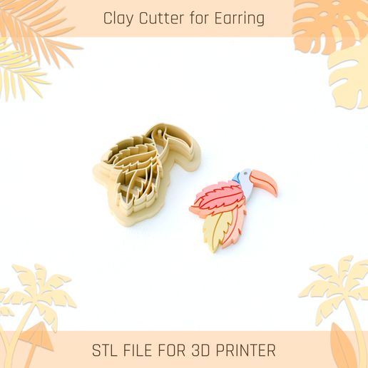 Toucan with Feathers Clay Cutter
