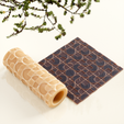 02.png Retro Texture Roller no.3 | Seamless Polymer Clay Texture Roller | Embossing Roller | Vintage Texture Roller for Polymer Clay | Clay Tools |