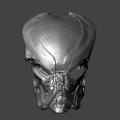 1.png Bionic Predator Cyborg Biomask helmet mask armor- ULTRA DETAIL cosplay size 2 versions Hi-Poly STL for 3D printing