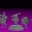 2-engine-cult-monopose-part-2.png ENGINE CULT SERVOCORES - ASSISTANT DROID SQUAD -MONOPOSE- 28mm