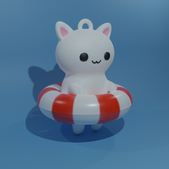 CatColor.png STL file Cat with float・3D print design to download