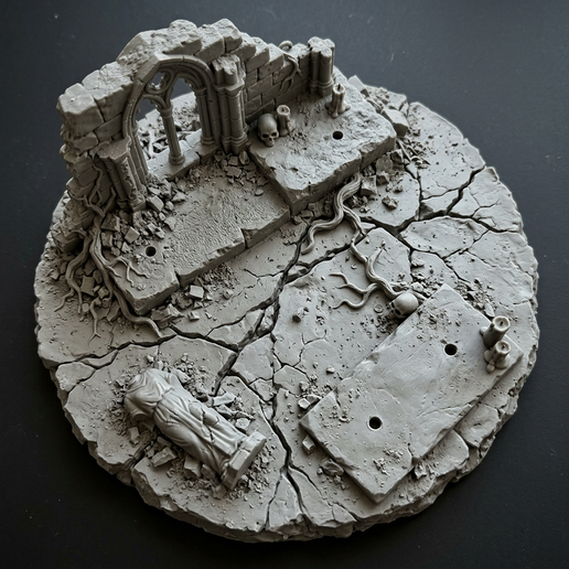Gothic Ruins Diorama Base (30 cm)