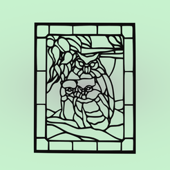 STL file Decorative mural, panno, stained glass pattern, scull 🏠・3D  printable model to download・Cults
