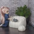 DSC_3235.jpg Dollhouse soft Sofa - 1:12 scale miniature modern furniture for dolls