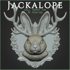 jacka1.jpg Jackalope Animal Head Wall Trophy