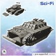 1-PREM-WB-VE-V08.jpg Imperial tank with armoured windows and internal access hatch (8) - Future Sci-Fi SF Post apocalyptic Tabletop Scifi Wargaming Planetary exploration RPG Terrain
