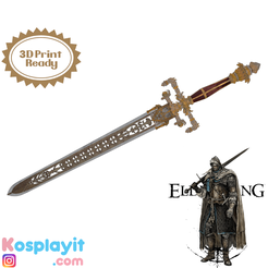 Listing-Template-V7-Listing-Photo-Sample.png Elden Ring Sword of Night and Flame Digital 3D Model - File Divided for Facilitated 3D Printing - Elden Ring Cosplay - Straight Sword