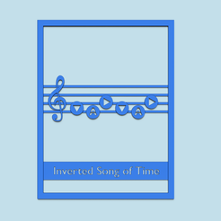d.png STL file Zelda Songs Panel A4 - Decoration - Inverted Song of Time・3D printable model to download