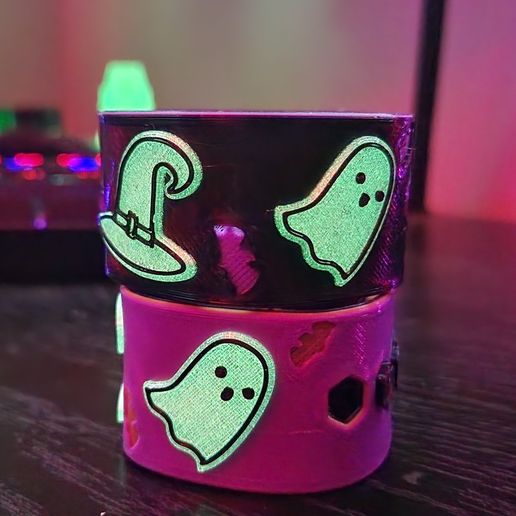Witch, Ghosts and Bats TPU Wrist Band 3D model