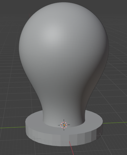 handle grip end for seal with circular base - 3D model önizlemesi