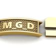 1.jpg men fashion alphabet m g d bracelets 3d printable