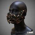lateral02.jpg 3D MASK 005 Fantasy snake cover mask