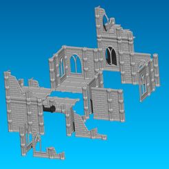render_a.jpg 3D file GOTHIC FORTRESS decoration・Template to download and 3D print