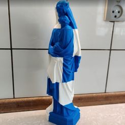 Capture9.jpg STL file Virgin Mary statue, pop art version - 10 part・3D printer model to download