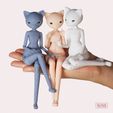 DSC09906.jpg BJD Doll stl 3D Model for printing Moony Cat Furry Anthro Ball Jointed Art Doll 35cm 20cm