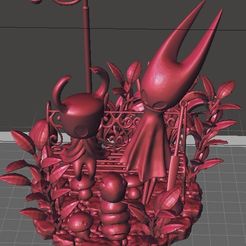 a1.jpeg STL file Hollow Knight and Hornet Diorama・3D print design to download, Designnprintyourminis