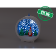 santa2_1.png 3D Christmas ornament with light, trees, Santa Claus, STL file for 3D Printing