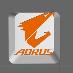Aorus.png Archivo STL gratis Aorus MX cherry keycap・Modelo imprimible en 3D para descargar