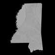4.png Topographic Map of Mississippi – 3D Terrain