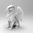 Griffin.127.jpg Mystical Griffin Minimalist Sculpture