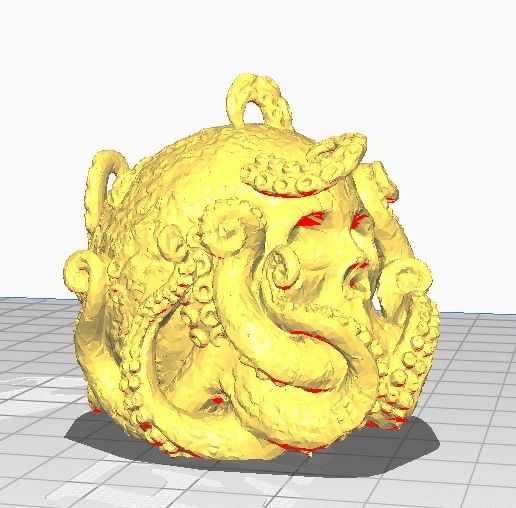 keychain-skull-tentacle-1.jpg Skull and Tentacles Keychain - Skull and Tentacles Key Chain