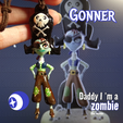 Frame-22.png 🏴‍☠️Gonner By Daddy, I'm a Zombie - CHARACTER SCULPTURE 3D STL (KEYCHAIN) 🧟‍♂️