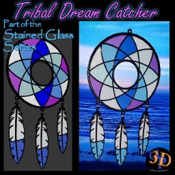 Dream-Catcher-IMG.jpg STL file Tribal Dream Catcher / Suncatcher Home & Garden Decoration・Model to download and 3D print