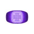 Ring.obj Cross Fire Signet Ring