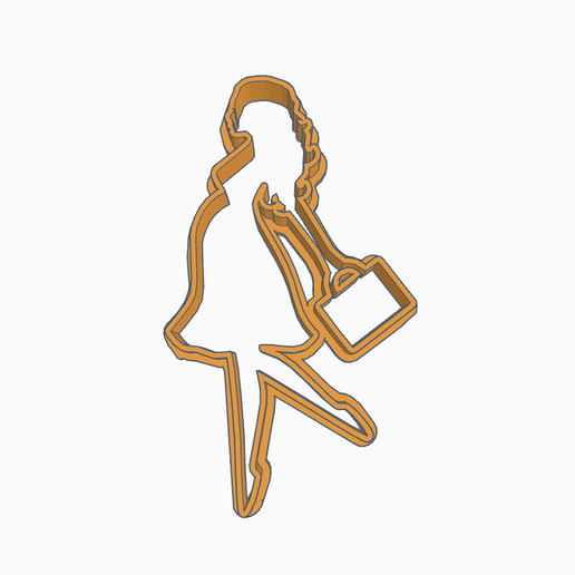 PREGNANT WOMAN COOKIE CUTTER - 3D model önizlemesi