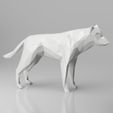 render1.jpg Low Poly Dog/Wolf Sculpture 3D Model
