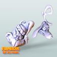 pokemon head -9.jpg STL file Grinch and Max Christmas keychain・3D printing design to download