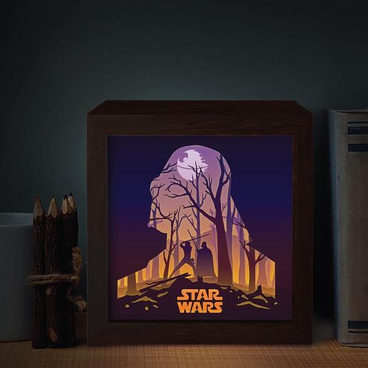 Download free STL file star wars lamp ligth box • Template to 3D print ...