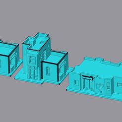 Medina_smalls_123.jpg Fichier STL Moyen-orient médina petits bourrelets type 1 [6mm,1/285]・Modèle imprimable en 3D à télécharger