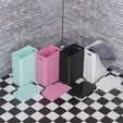 DSC_3714.jpg Miniature Laundry Basket 1/12 scale for dollhouse bathroom. Dollhouse bathroom modern furniture & accessories