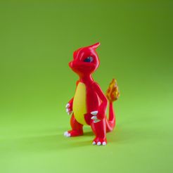 1.jpg Archivo STL gratis Pokemon Charmeleon Articulado Impreso en el Lugar・Diseño imprimible en 3D para descargar